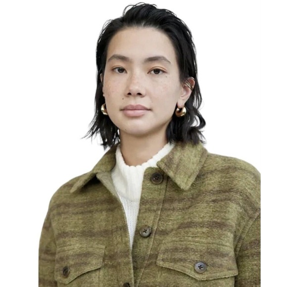 Wilfred Free Ganna Autumn Shirt Jacket Womens Size M Agnes Green Moss $198 NWT - Picture 3 of 16